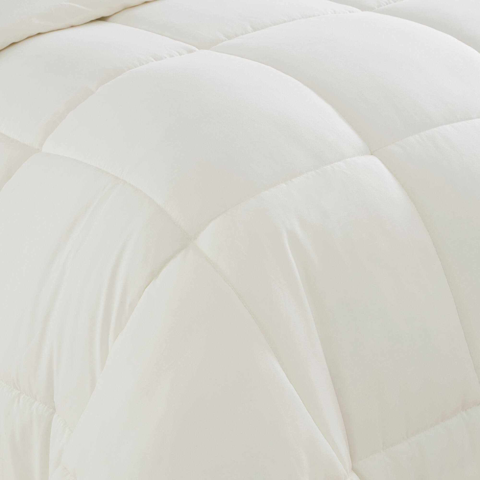 Left. Sweet Home Collection - All Season Reversible Bed-in-A-Bag Solid Color Comforter & Sheet Set, Twin XL - Ivory.