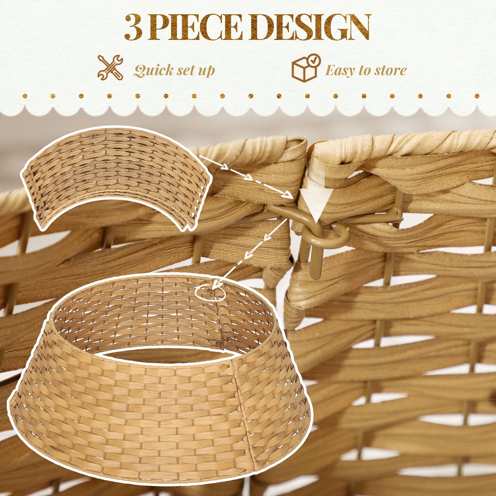 3 PIECE DESIGN

- Quick set up
- Easy to store