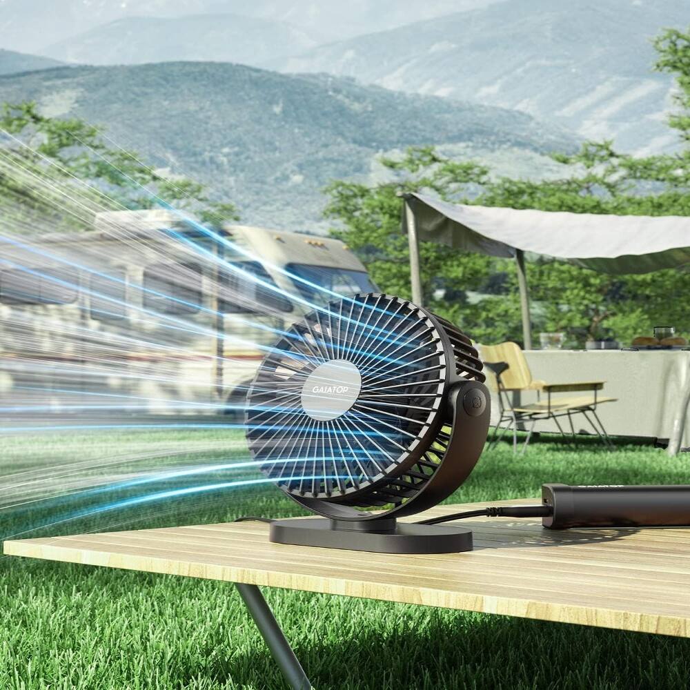Back. Loheer - Loheer USB Desk Fan Small Quiet Personal Mini Fan Portable Desktop Cooling Table Fan for Office Home White.