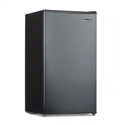Front. NewAir - Compact Mini Fridge with Freezer, 3.3 Cu. Ft. - Gray.