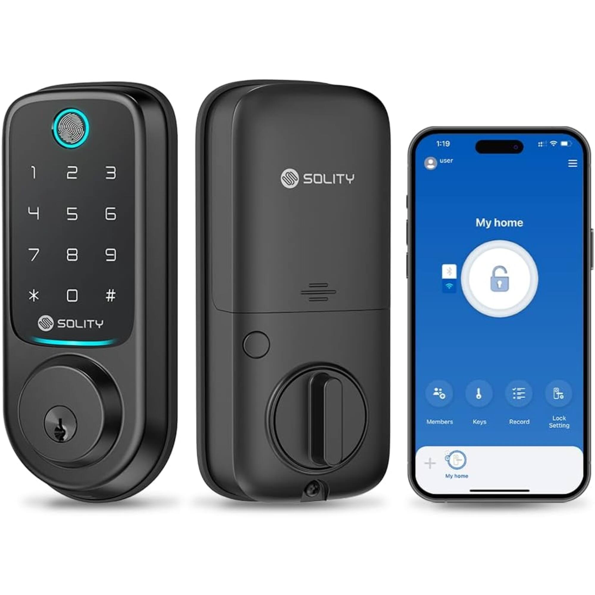 1:19
123
SOLITY
user
4
5
6
My home
7 *
8 0
9 #
6
SOLITY
Members
Keys
Record
Lock Setting
+
My home