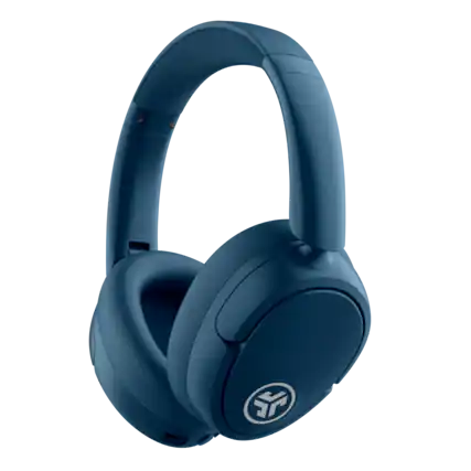 Front. JLab - JBuds Lux ANC Wireless Bluetooth Over-Ear Headphones with Active Noise Cancelling, Spatial Audio & 70+ Hour Battery - Navy.