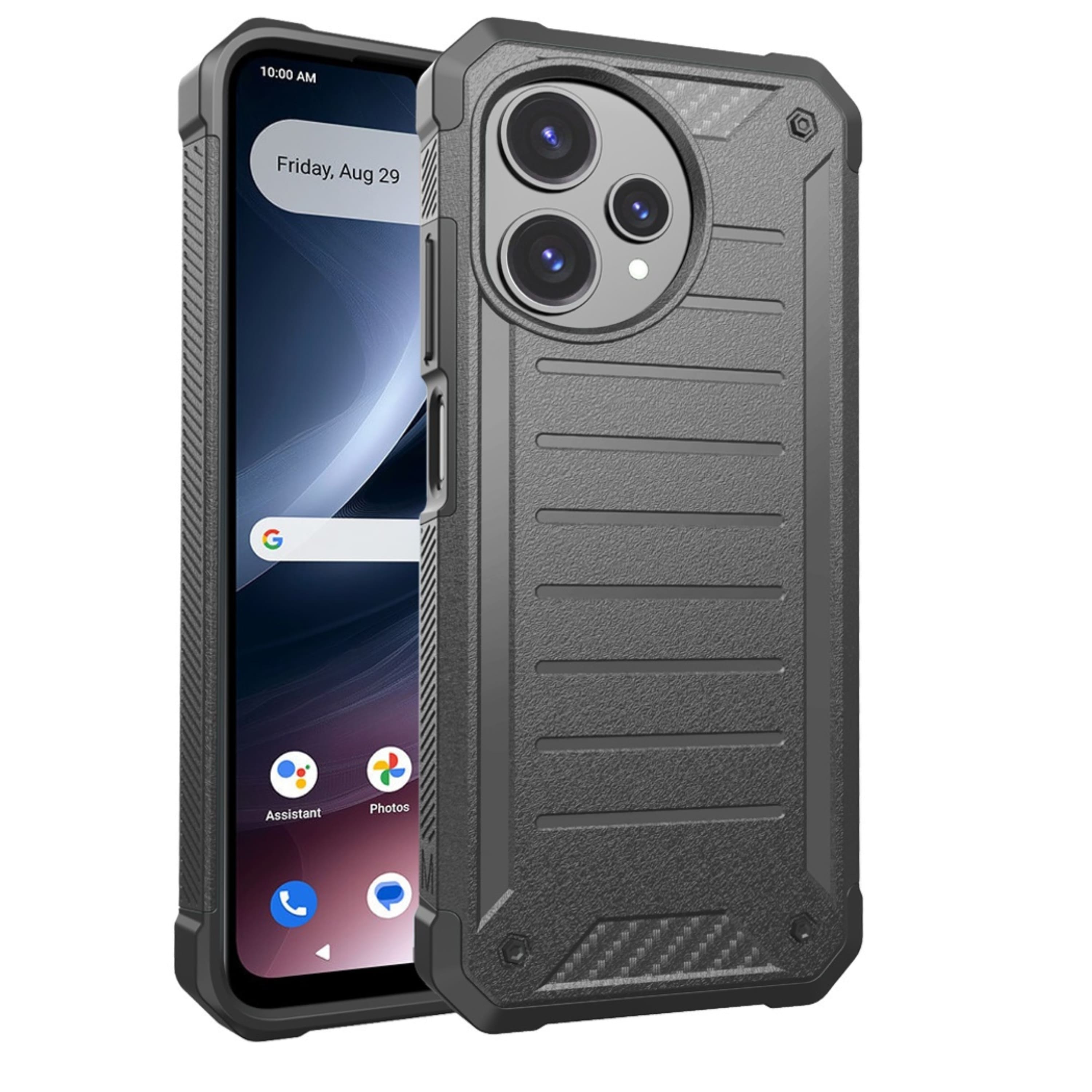 Kitcheniva - Shock Resistant Hybrid Case With Tempered Glass For Cricket Icon Pro AT&T Motivate Pro 2 5G Grey - Gray price history on PriceWatchPro