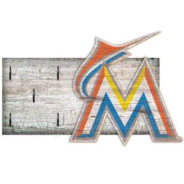 Fan Creations - Miami Marlins 6" x 12" Mounted Key Holder - Multicolor