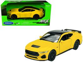 2024 Ford Mustang GT 5.0 Top "NEX Models" Series 1/25 Diecast Model Car by Welly - Yellow with Black