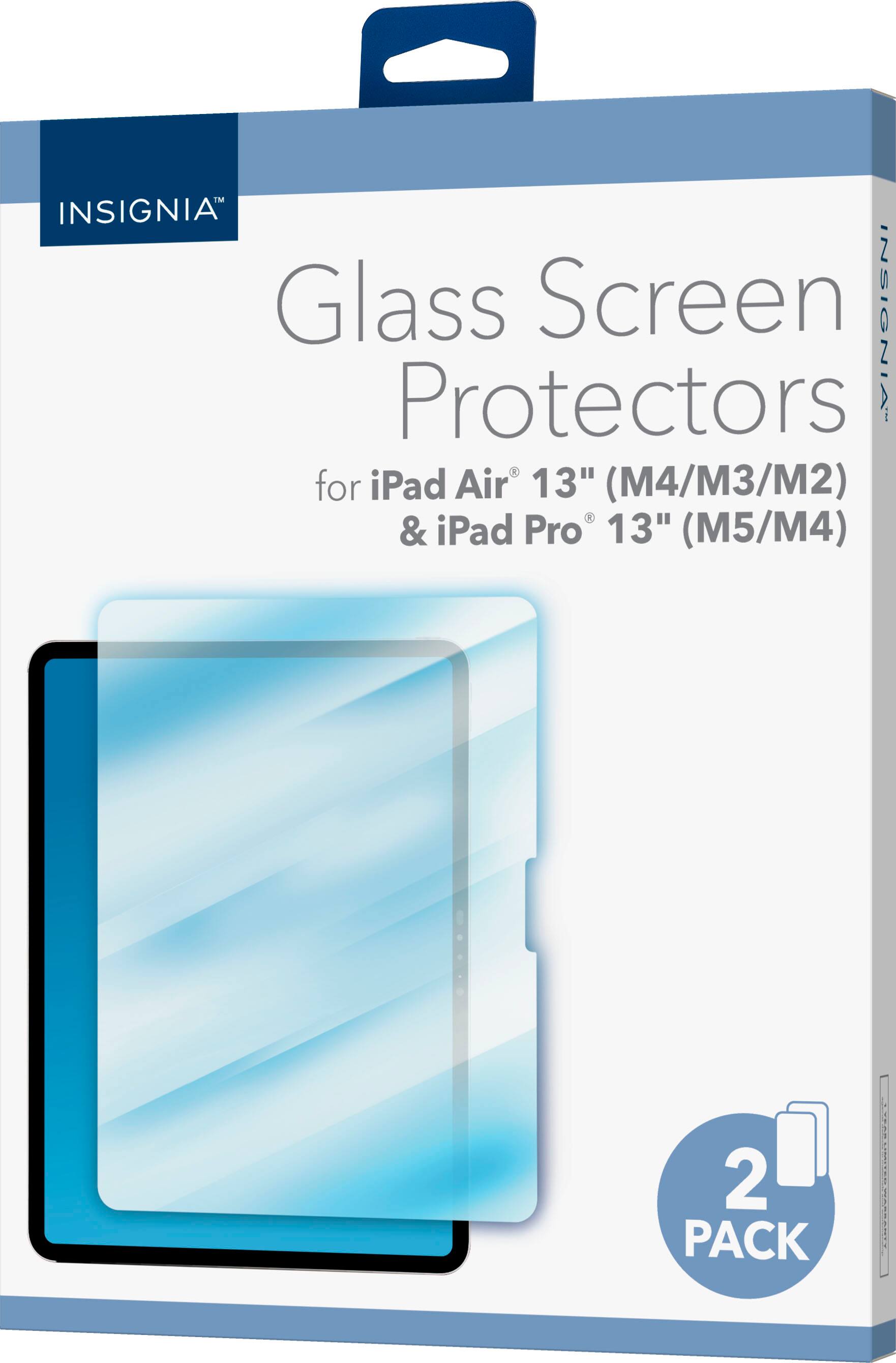 INSIGNIA Glass Screen Protectors for iPad Air 13" (M4/M3/M2) & iPad Pro 13" (M5/M4) 2 PACK