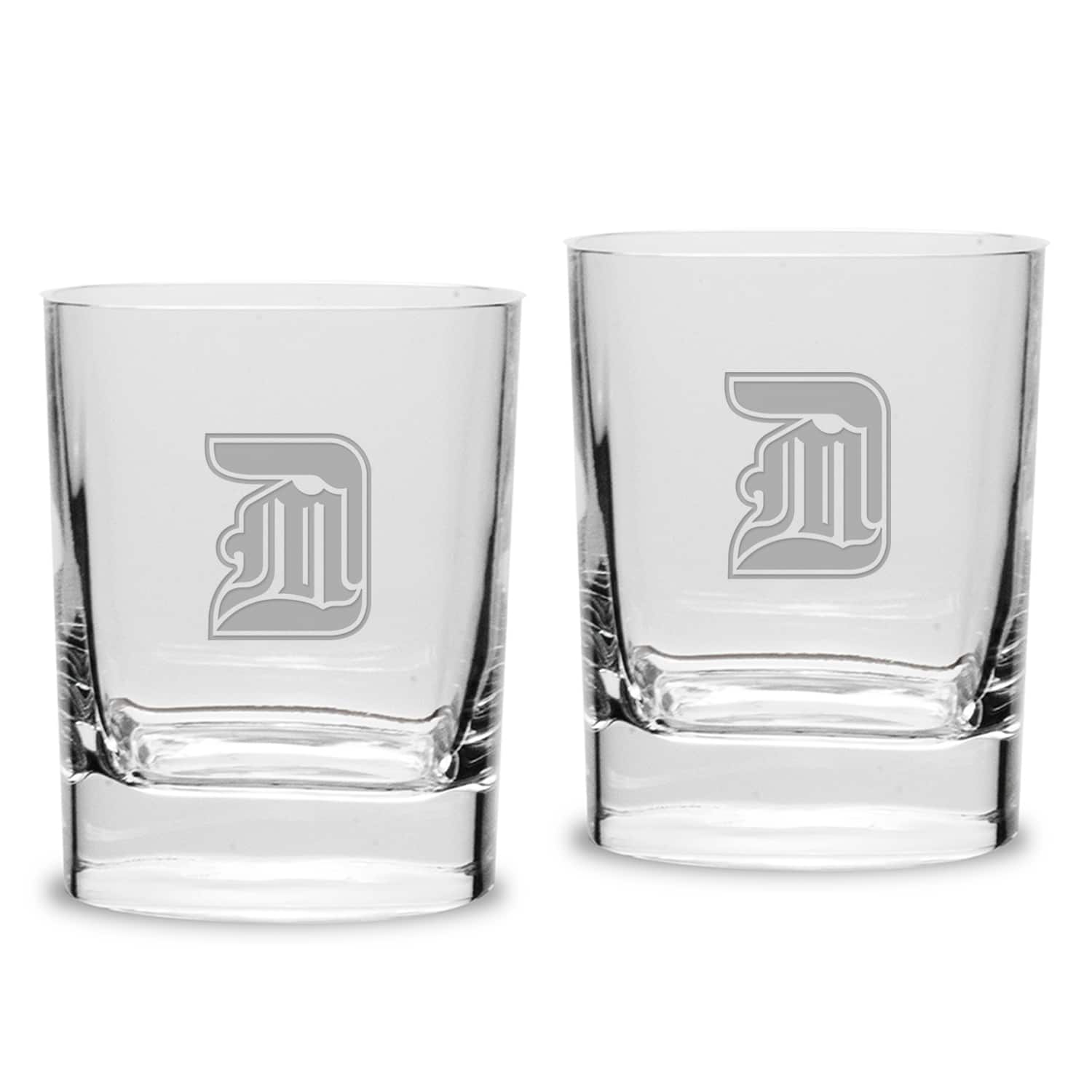 Photos - Glass Luigi Bormioli Jardine - Detroit Mercy Titans 2-Piece 11.75oz.  Square Double Old Fashion  Set - Multicolor 5278327 