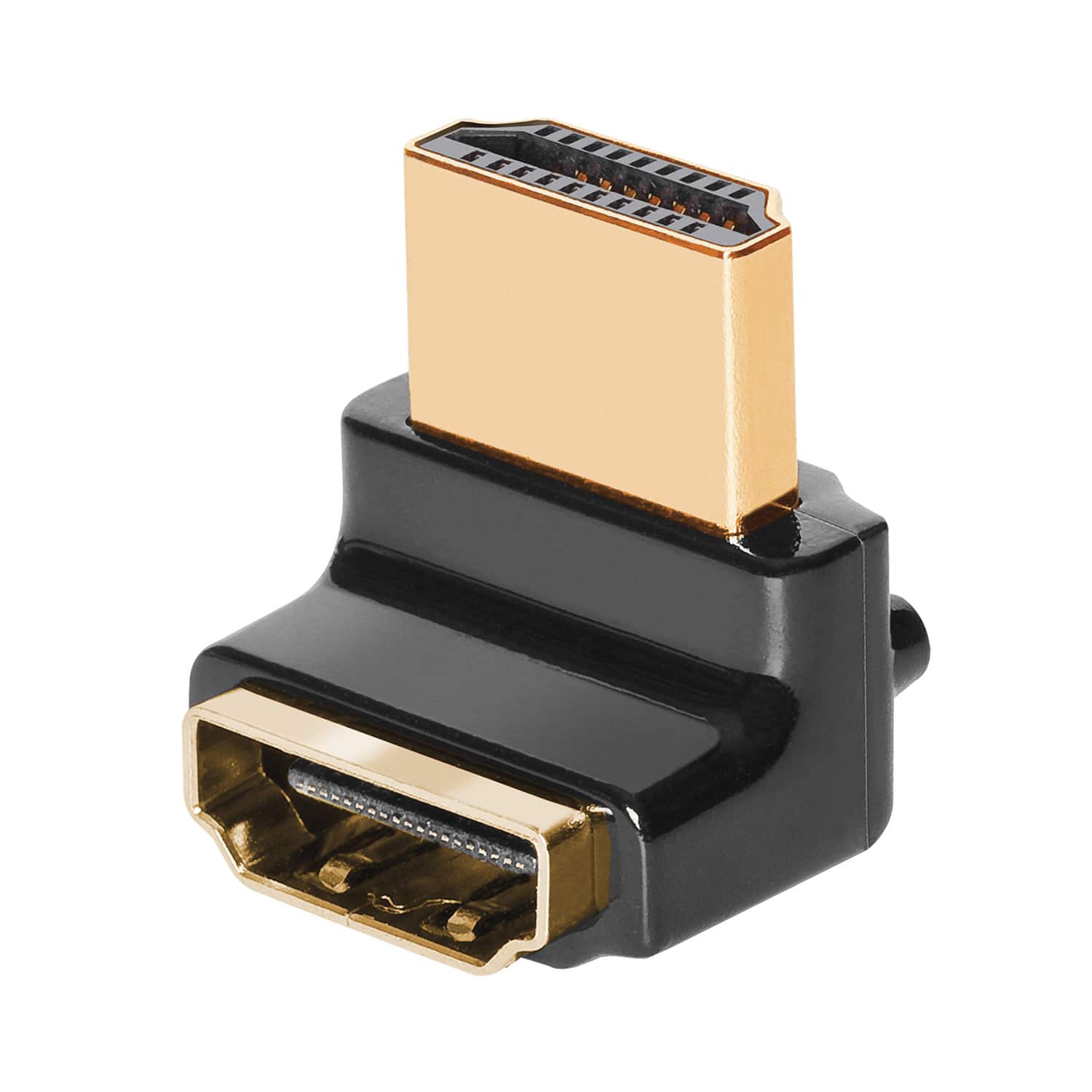Front. AudioQuest - AudioQuest HDMI 90˚/W Adaptor Wide-Side (W) Bend - Gold.