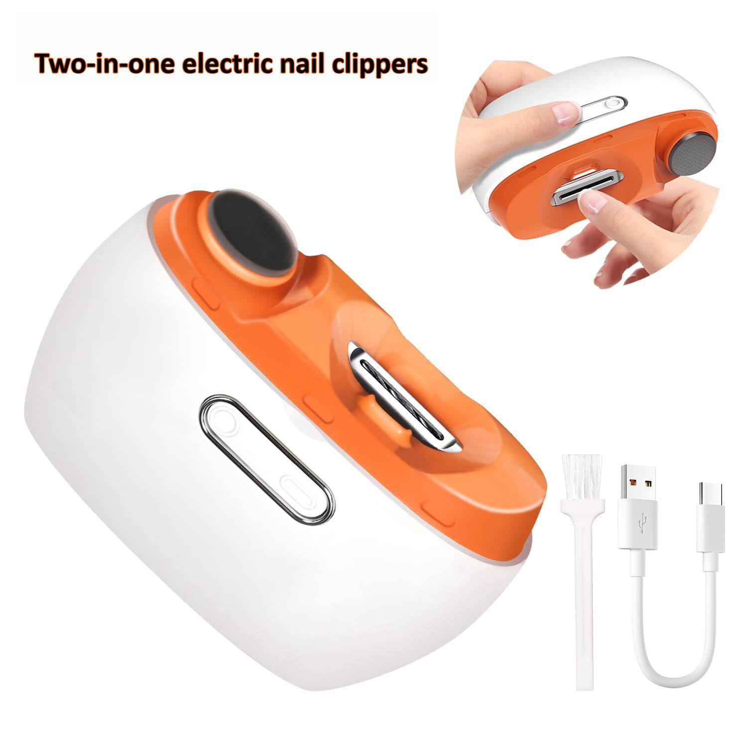 Two-in-one electric nail clippers