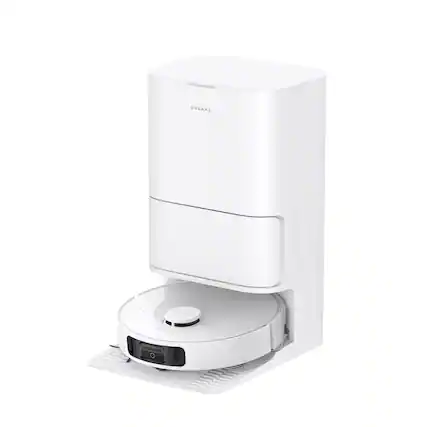 Front. Dreame - E30 Ultra Robot Vacuum and Mop with Self-Empty Base, Smart App & Voice Control - White.