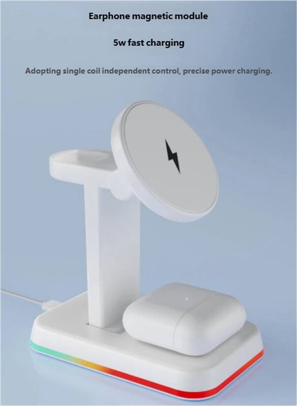 Earphone magnetic module  
5w fast charging  
Adopting single coil independent control, precise power charging.