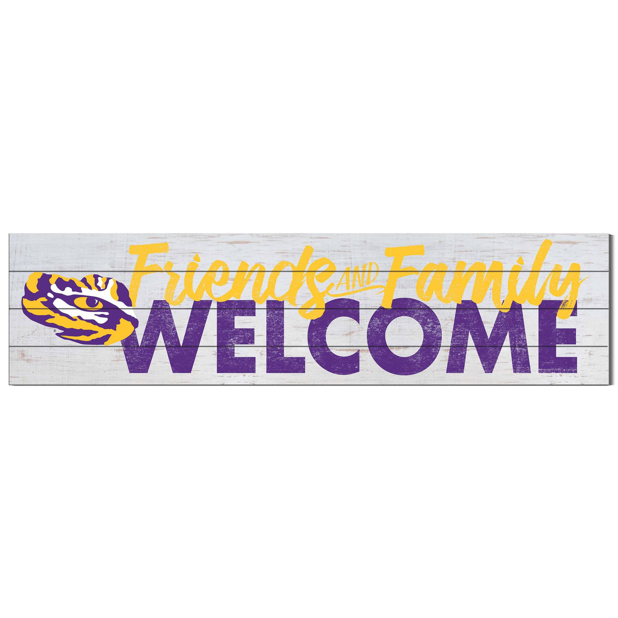 LSU Tigers 10'' x 40'' Friends & Family Welcome Sign