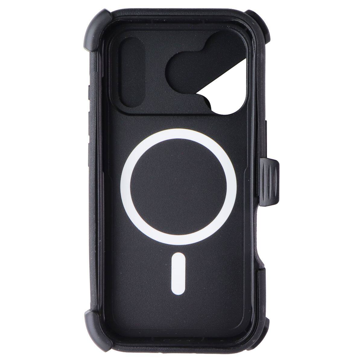 Front. Pelican - Pelican Voyager Case + Holster for MagSafe for Apple iPhone 17 Pro - Black - Black.