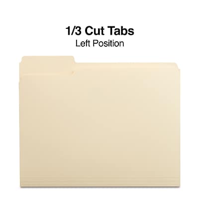 1/3 Cut Tabs  
Left Position