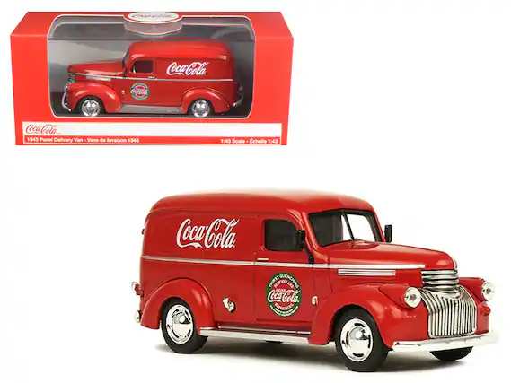 Coca-Cola
1945 Panel Delivery Van - Vans de livraison 1945
1:43 Scale - Échelle 1:43
Coca-Cola
THIRST QUENCHING AND DRIKK
Coca-Cola