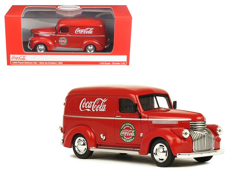 Coca-Cola  
1945 Panel Delivery Van - Vans de livraison 1945  
1:43 Scale - Échelle 1:43  

Coca-Cola  
THIRST QUENCHING AND DRIKK  
Coca-Cola