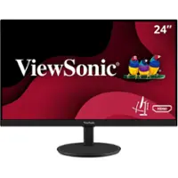 ViewSonic - VA2447-MHJ 23.8" LCD FHD Monitor (DisplayPort VGA, HDMI) - Black - Front_Zoom