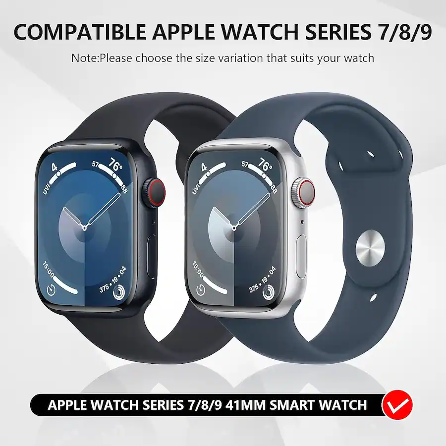 Apple First Brand Core Tech 3 Pack Tempered Glass Protective Case for Apple Watch 41mm ...