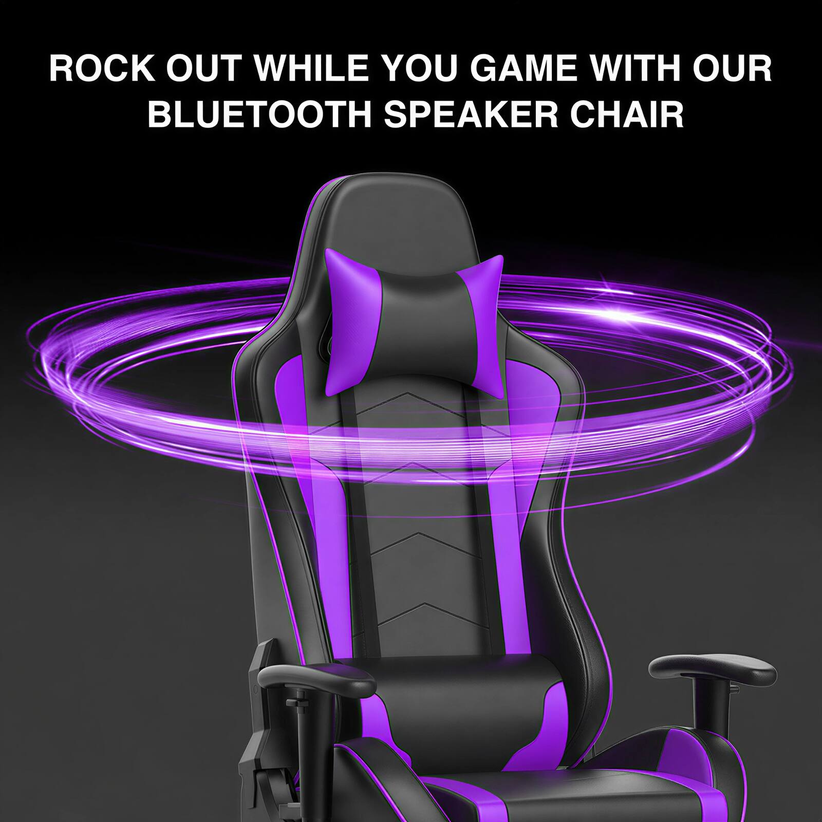 ROCK OUT WHILE YOU GAME WITH OUR BLUETOOTH SPEAKER CHAIR