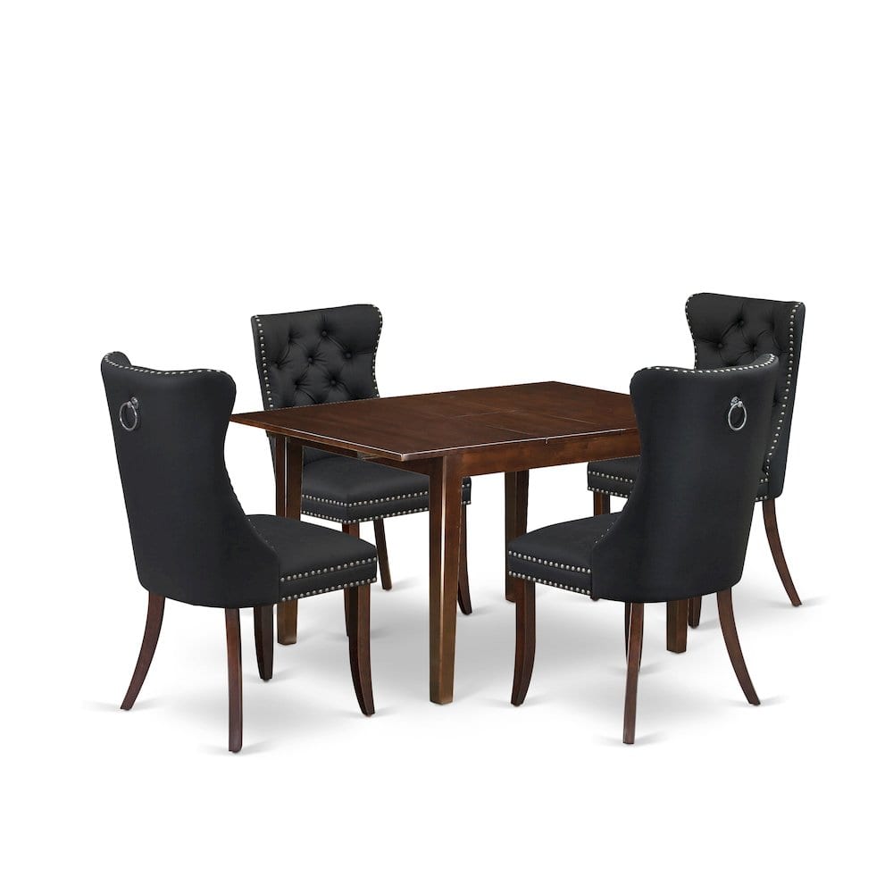 East West Furniture - 5 Piece Dining Set Consists of a Rectangle Wooden Table with Butterfly Leaf - Red price history on PriceWatchPro
