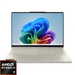 Lenovo - Yoga 7a 2-in-1 - Copilot+ PC - 16" 2K LCD Touchscreen Laptop - AMD Ryzen AI 7 445 2026 - 16GB Memory - 1TB SSD - Seashell