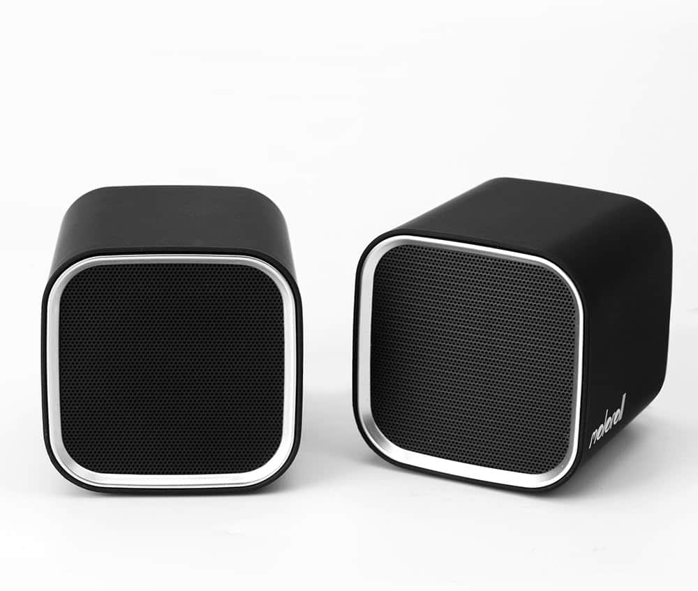 Stamp n Camp - Computer Speakers for Desktop PC, Laptop, Mac, USB Powered, Small Wired 2.0 Channels Dual Stereo Clear with Bass Less