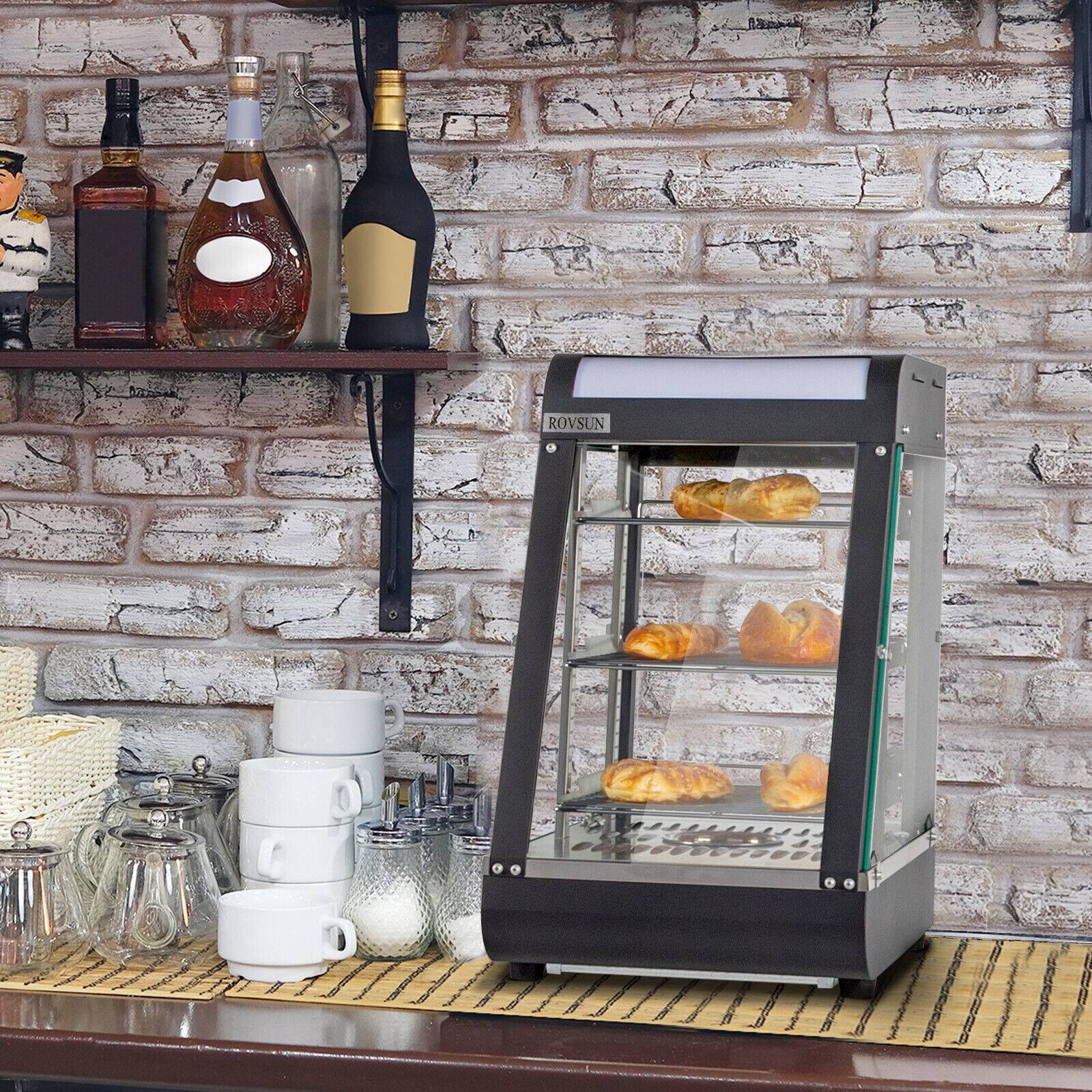 Alt View 1. Winado - 15" Commercial Food Warmer Display Warmer, 3-Tier Electric Countertop Food Warmer with LED Adjustable Removable Shelves - Black.