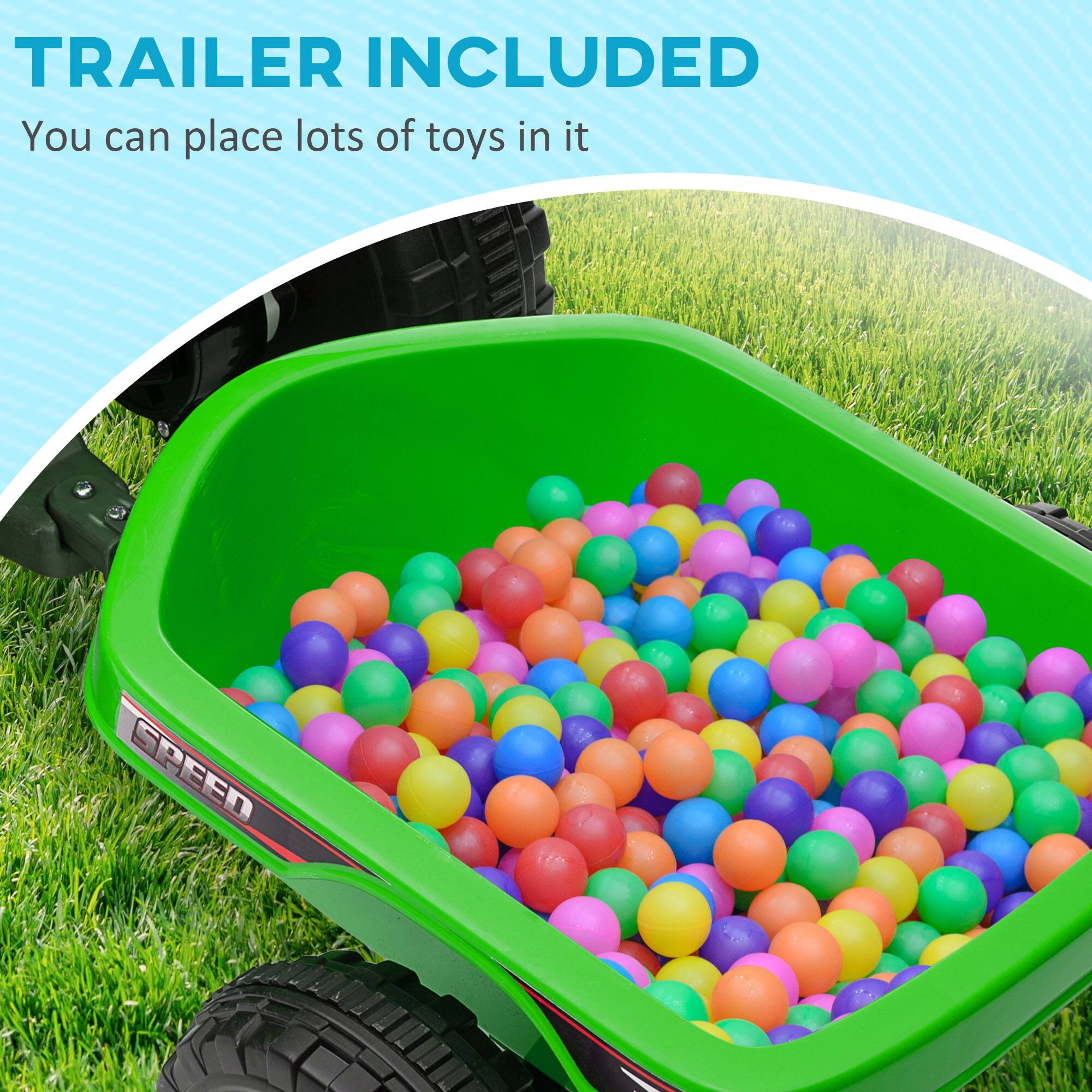 TRAILER INCLUDED  
You can place lots of toys in it