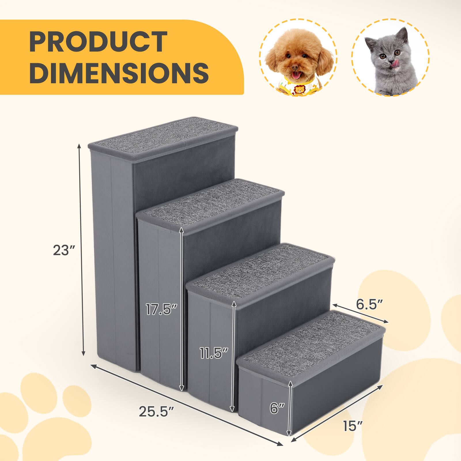 PRODUCT DIMENSIONS  
23" x 17.5" x 11.5"  
25.5" x 15" x 6"  
6.5"