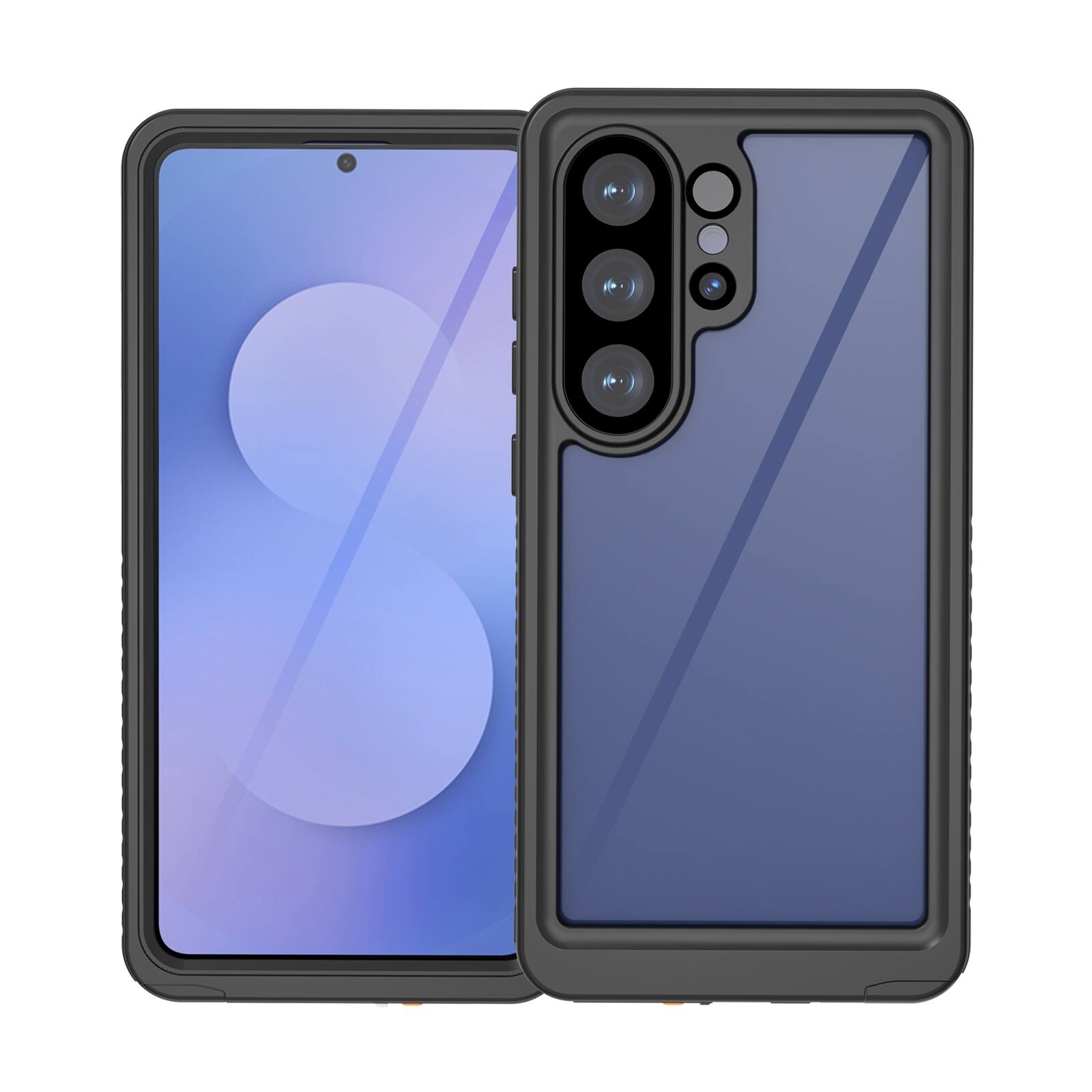 Left. UUCOVER - Waterproof Case for Samsung Galaxy S26 Ultra,Shockproof Full Body Protective Case with Screen Protector Clear Back Cover - Black.