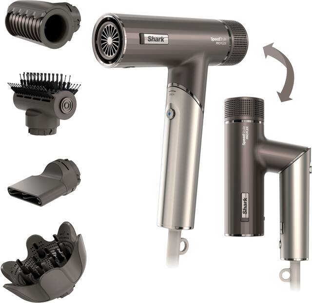 Shark - SpeedStyle Pro FLEX Professional Performance High-Velocity Hair Dryer System - Metallic Gray