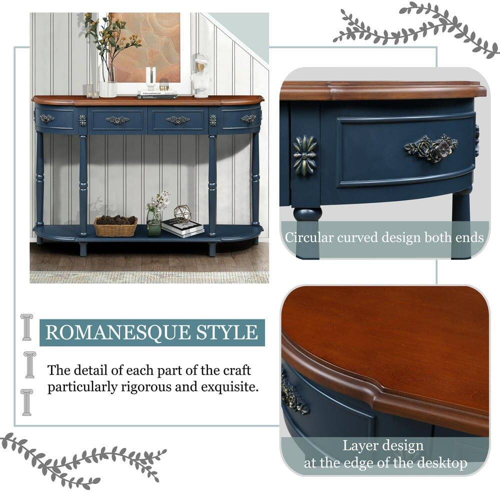 - Circular curved design both ends
- ROMANESQUE STYLE
- The detail of each part of the craft particularly rigorous and exquisite.
- Layer design at the edge of the desktop