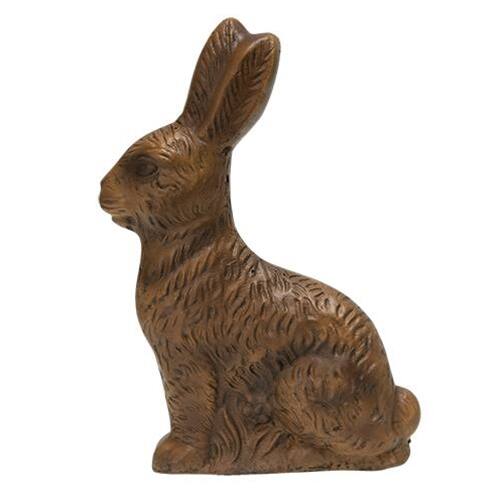 Front. BreeBe - Resin Chocolate Bunny - 8 inch - Brown.