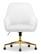 Alt View 17. Serta - Chloe Soft Velvet Modern Home Office Chair - Off White - Polished Gold Base.
