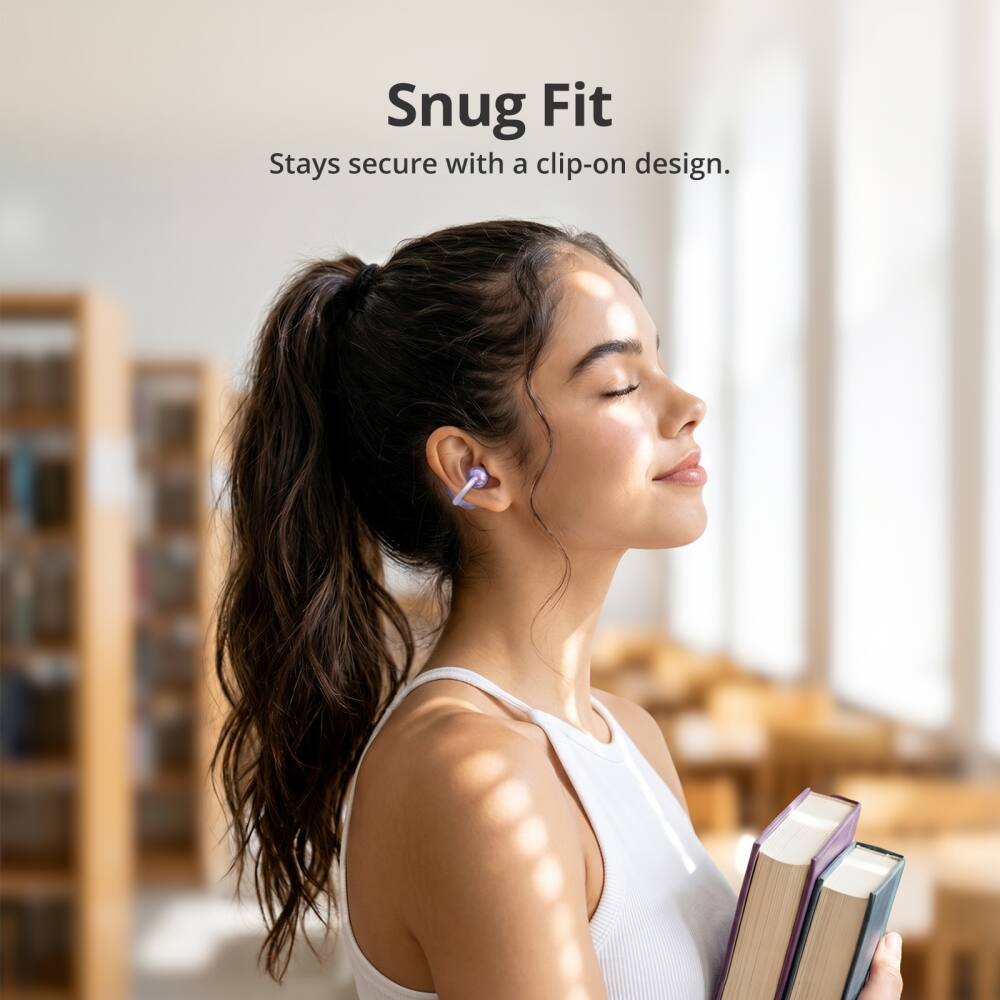 Snug Fit  
Stays secure with a clip-on design.