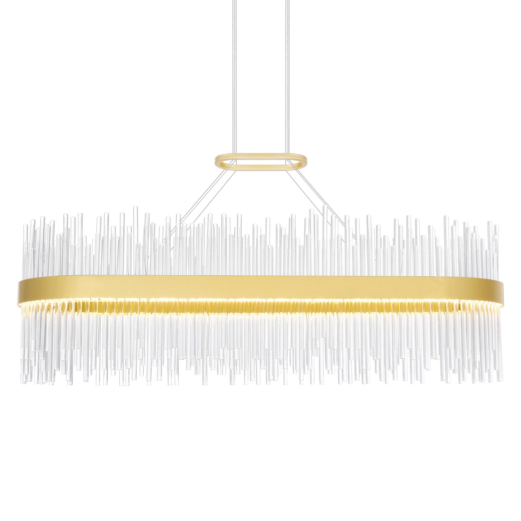 Angle. CWI Lighting - Genevieve LED Chandelier With Medallion Gold Finish - Medallion Gold.
