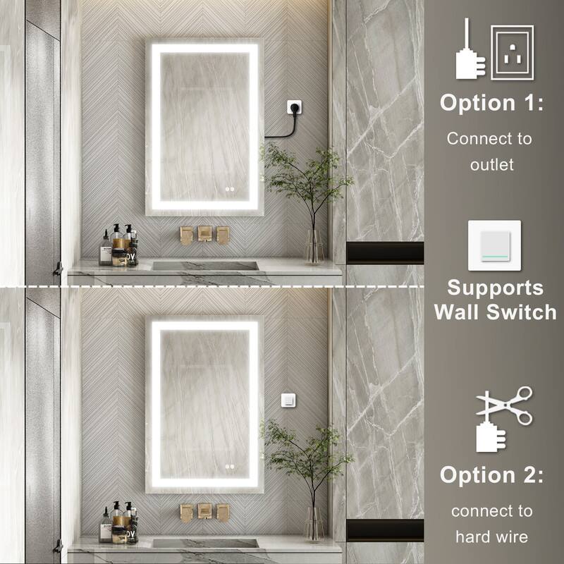 Option 1: Connect to outlet  
Supports Wall Switch  

Option 2: connect to hard wire