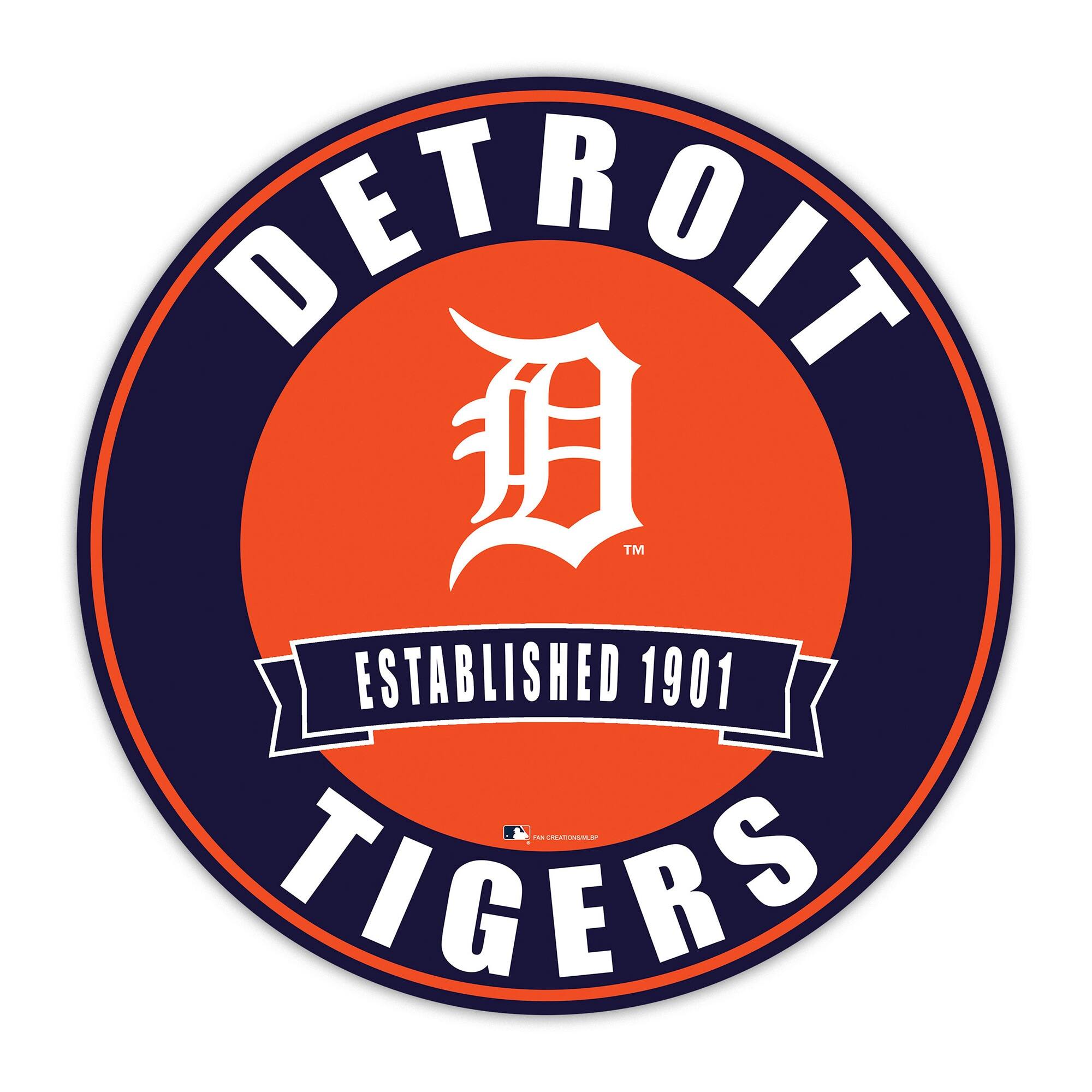 Detroit Tigers 24" Circle with Banner