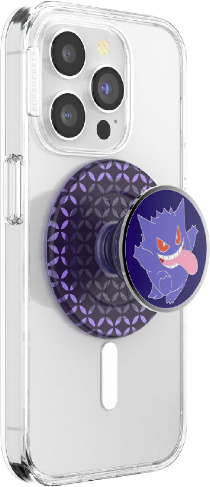 Left. PopSockets - MagSafe PopGrip Universal Magnetic Grip & Stand with Adapter Ring for Cell Phones - Pokemon Enamel Gengar.