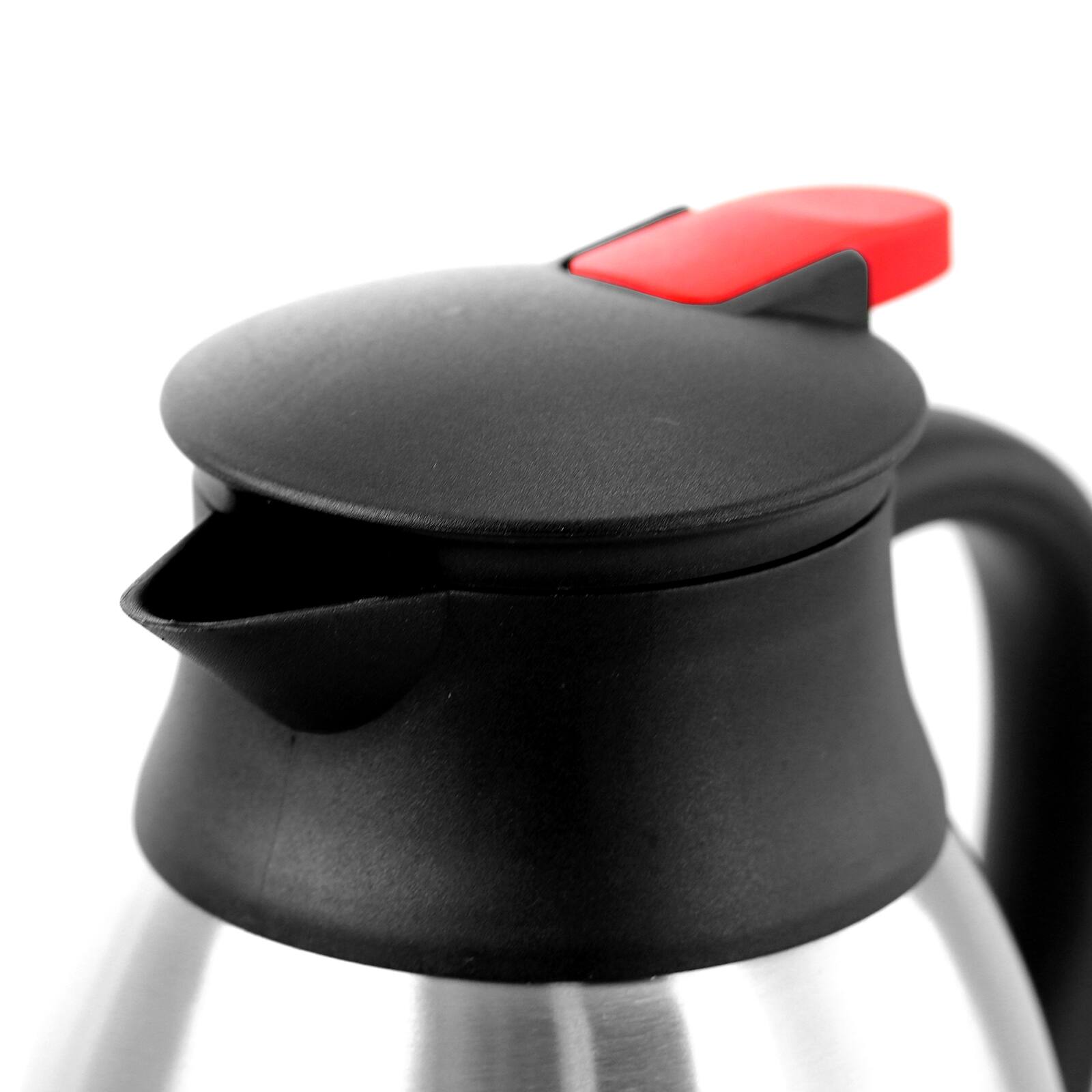 Alt View 3. MegaChef - MegaChef 2.11 Quart Stainless Steel Thermal Beverage Carafe for Coffee and Tea - Silver and Black.