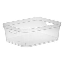 Sterilite - 5.25 x 12 x 15 Inch Storage Bin w/ Carry Through Handles, Clear, 24 Ct