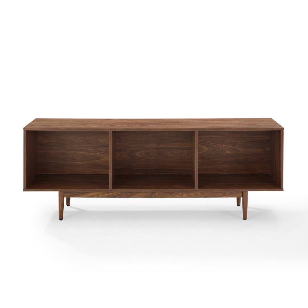 Alt View 1. Crosley Furniture - Liam Large Record Player Stand With Vinyl Storage - Walnut.