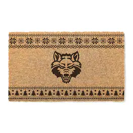 Jardine - Arkansas State Red Wolves 18" x 30" Holiday Coir Doormat - Brown