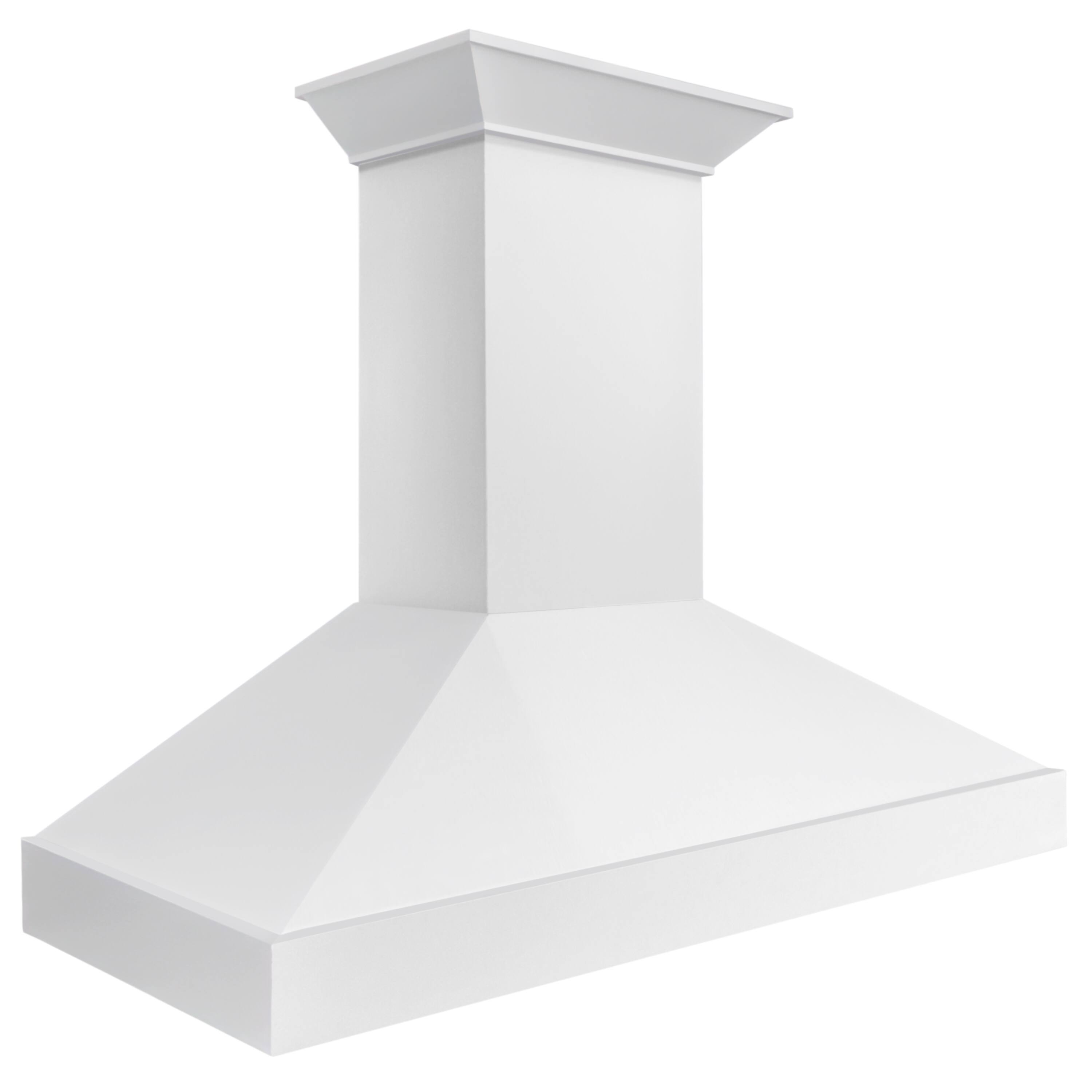 Alt View 11. ZLINE - ZLINE 48 in. Wooden Wall Mount Range Hood in Smooth Bright White Finish (KBWW-48) - Bright White.