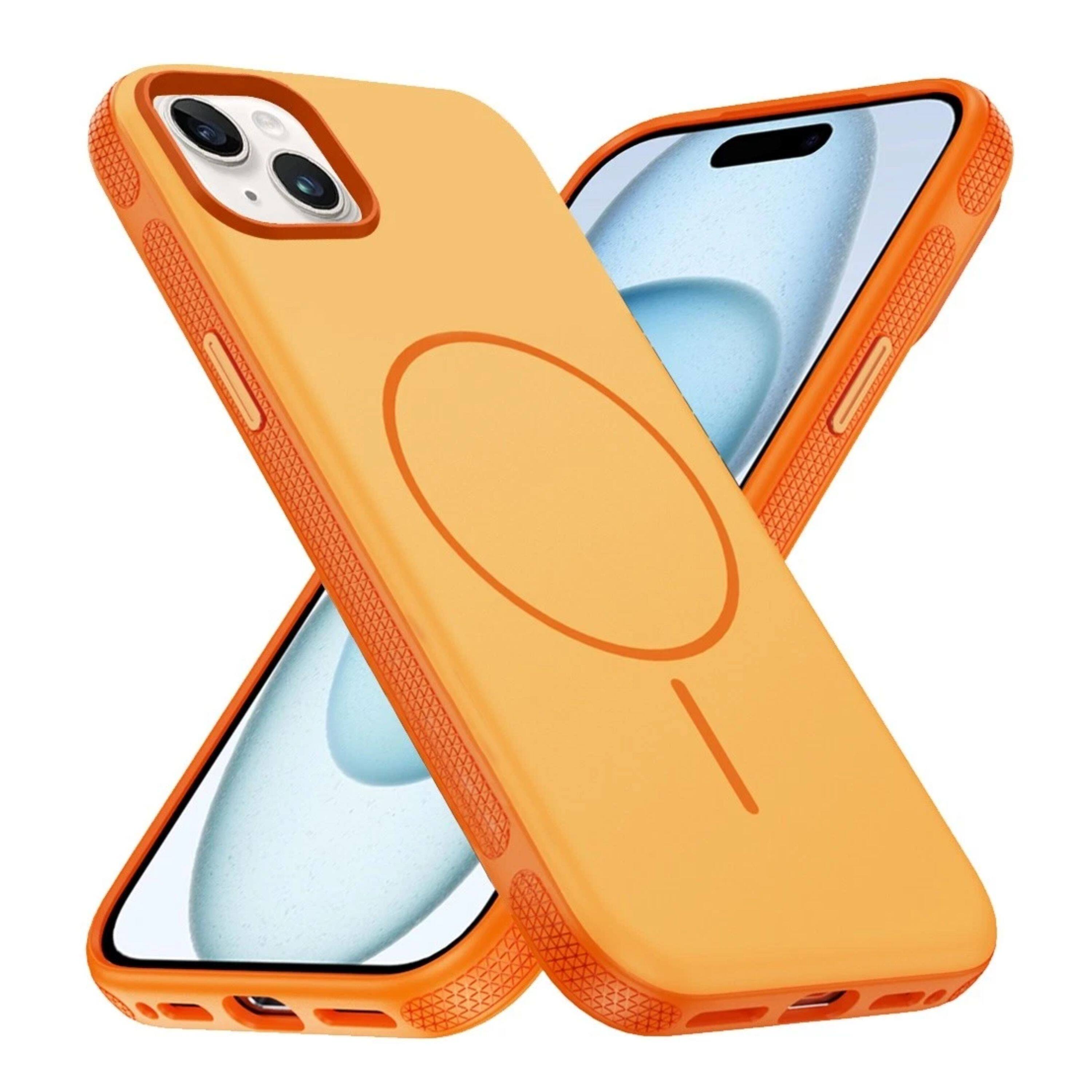 Kitcheniva - Rugged Side Grip Magnetic Circle Phone Case With 2 Pcs Tempered Glass For iPhone 15 Plus - Cosmic Orange price history on PriceWatchPro
