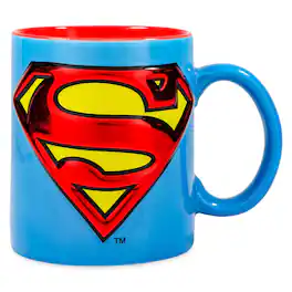Silver Buffalo - DC Comics Superman Logo Embossed Foil 20-Ounce Ceramic Mug - Blue