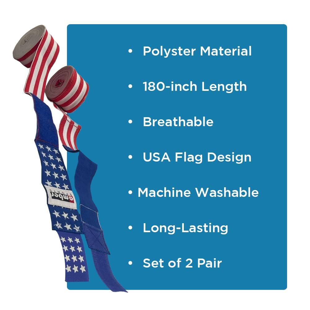 Polyester Material  
180-inch Length  
Breathable  
USA Flag Design  
Machine Washable  
Long-Lasting  
Set of 2 Pair
