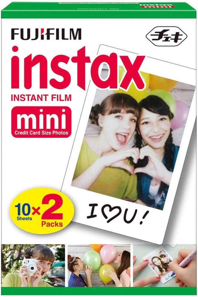 FUJIFILM instax  
INSTANT FILM mini  
Credit Card Size Photos  

10x2 Packs  
10 Sheets  

I ❤️ U!