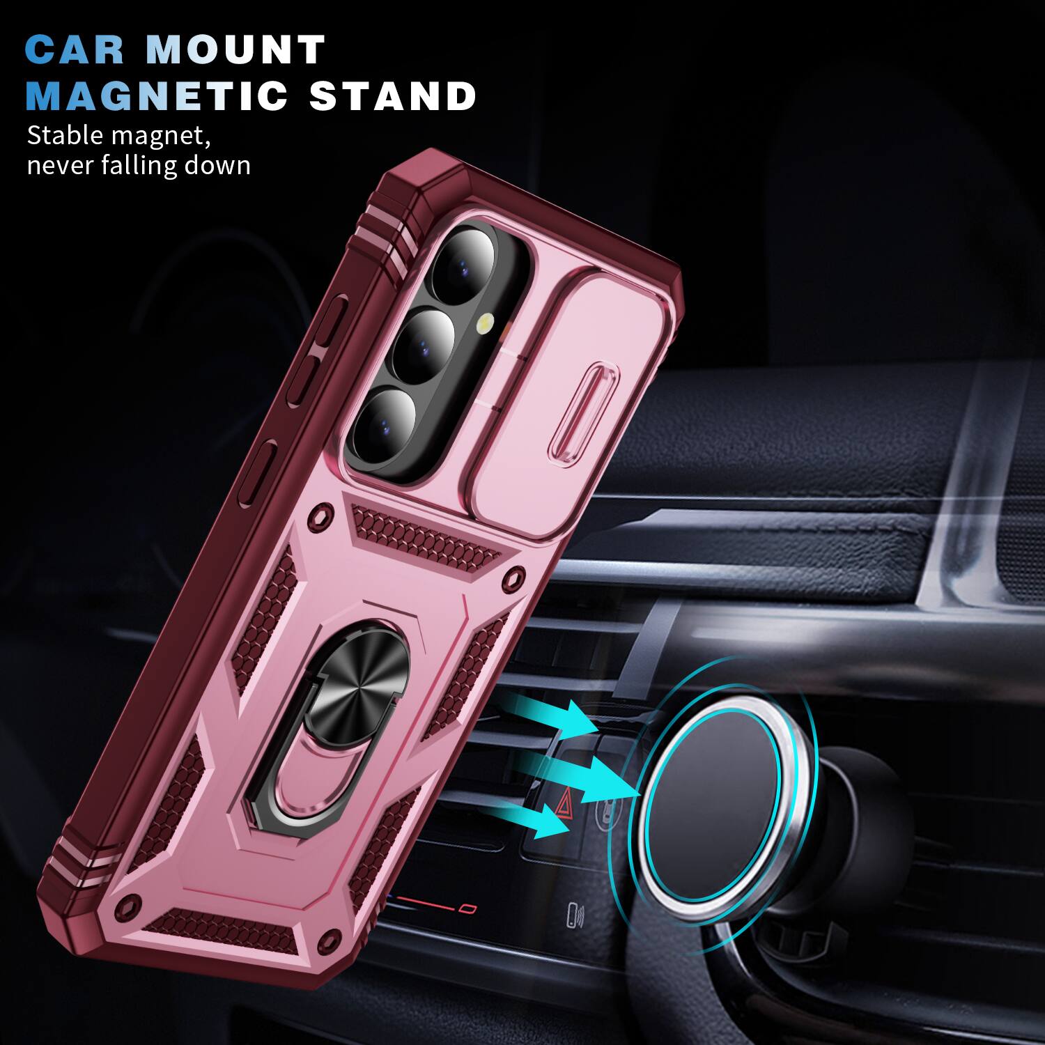 CAR MOUNT MAGNETIC STAND  
Stable magnet, never falling down