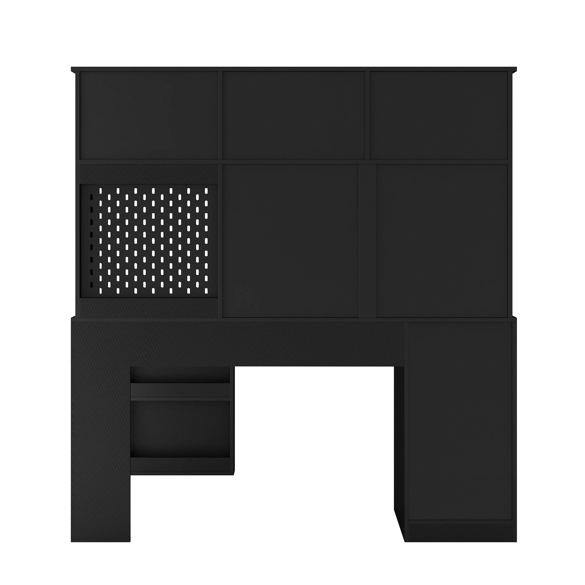 Alt View 6. Tiramisubest - L Shaped Desk with Outlet,Computer Desk with Drawers,Bookshelf,Modern Corner Writing Desk,Home Office Desk,Black - Black.